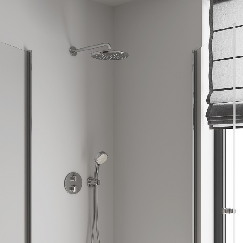 Grohe 26668000 Tempesta 250 Лійка для верхнього душу з тримачем, хром mpesta 250 Лійка для верхнього душу з тримачем, хром (26668000)