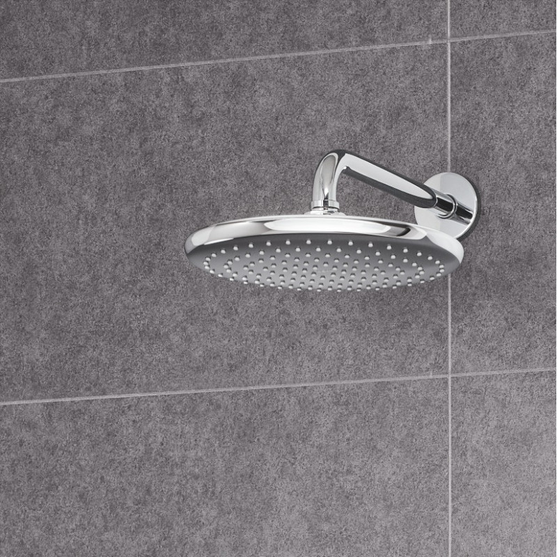 Grohe 26668000 Tempesta 250 Лійка для верхнього душу з тримачем, хром mpesta 250 Лійка для верхнього душу з тримачем, хром (26668000)