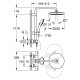 Grohe QuickFix Vitalio Start 250 Душова система з термостатом для настінного монтажу (26677001)
