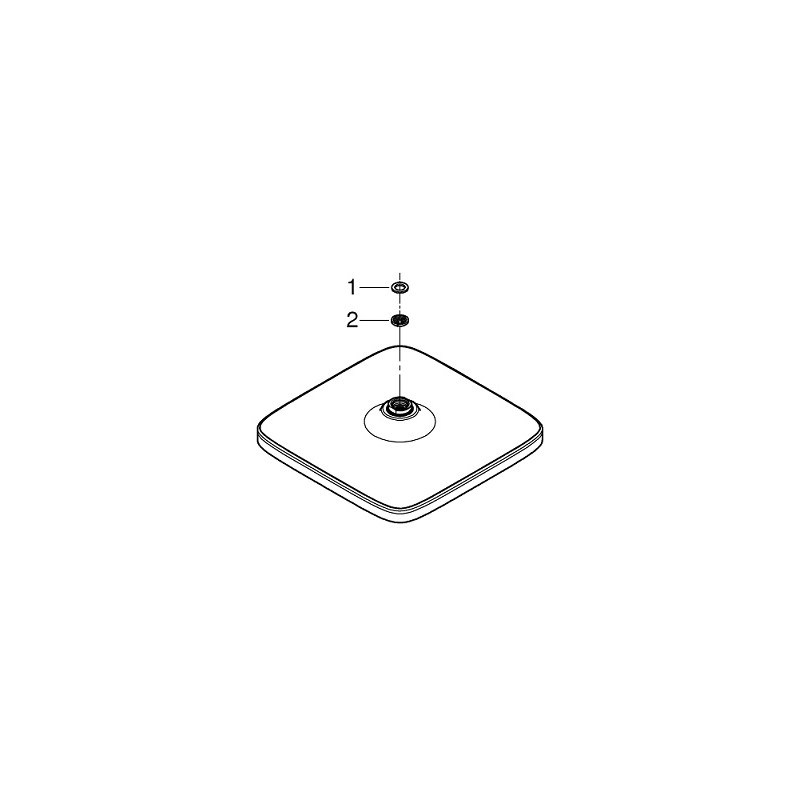 Grohe tempesta 250 cube верхній душ з WaterSaving (26685000)