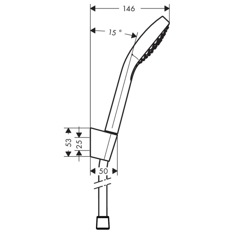 Hansgrohe Raindance Select E 120 Porter Ручний душ зі шлангом 1,60м, (26720400)