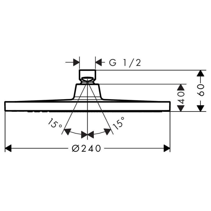 Hansgrohe Crometta S 240 1jet Верхнiй душ, (26723000)