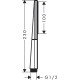 Hansgrohe RAINFINITY душова лiйка-паличка 100, 1jet, EcoSmart, колiр бiлий матовий, (26867700)