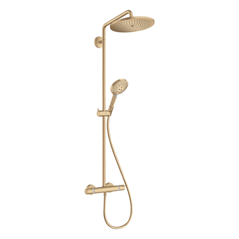 Hansgrohe CROMA SELECT S душова система Showerpipe 280, 1jet, з термостатом, шліфованна бронза, (26890140)