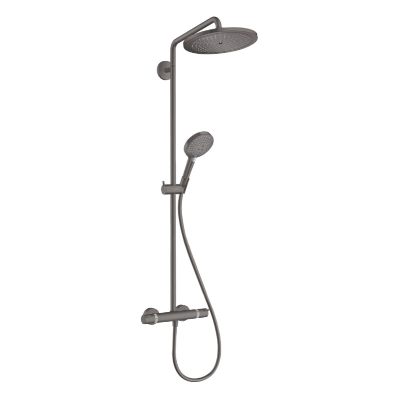 Hansgrohe Душова система Croma Select S Showerpipe 280 1jet із термостатом чорний матовий/хром