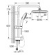 Grohe Tempesta System 250 Душова система Flex із перемикачем настінного монтажу (26980001)