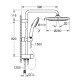 Grohe Quickfix Vitalio Start 250 Душова система Flex із перемикачем настінного монтажу (26989001)