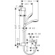 Hansgrohe Croma Select E Vario Combi Душевий набір0.65 м з термостатом, білий/хром, (27081400)