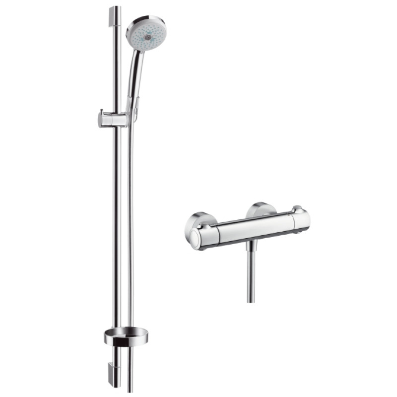 Hansgrohe Душова система Croma Multi 100 з термостатом для ванни хром (27085000)
