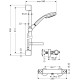 Hansgrohe Душова система Croma Multi 100 з термостатом для ванни хром (27085000)