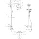 Hansgrohe Душова система з термостатом для настінного монтажу Croma Air 220 1jet Showerpipe (27185000)