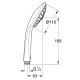 Grohe 27221001 Euphoria 110 Massage Ручний душ, 3 режими струменю phoria 110 Massage Ручний душ, 3 режими струменю (27221001)