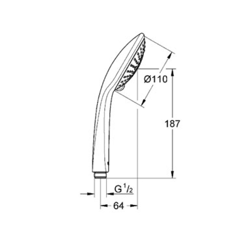 Hansgrohe Croma 220 Showerpipe Душова система, (27222000)