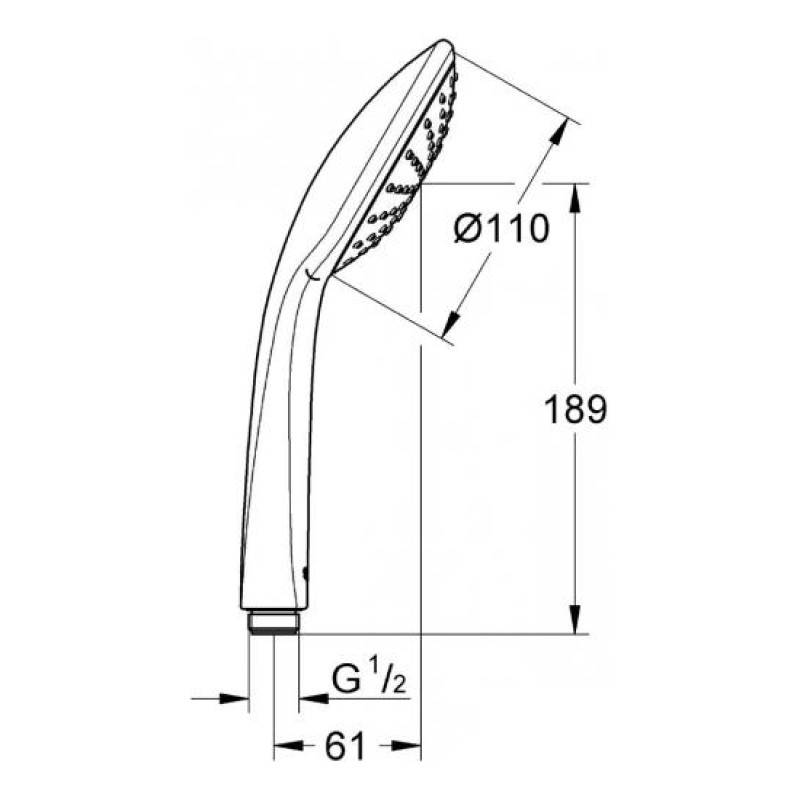 Grohe 27265000 Euphoria 110 Ручний душ, 1 режим струменю phoria 110 Ручний душ, 1 режим струменю (27265000)