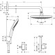 Hansgrohe ShowerSet Raindance Select S / ShowerSelect S Душовий набір (верхній, ручний душ, ibox, термостат), (27297000)