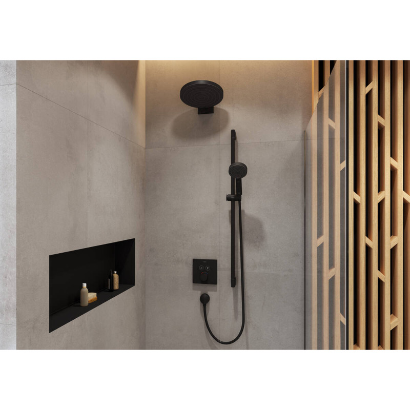 Hansgrohe FIXFIT E шлангове під`єднання, 1/2`, без клапану зворотнього току води, внутрiшня частина з латунi, колiр чорний матовий, (27454670)