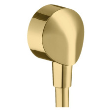 Hansgrohe FIXFIT E шлангове під`єднання, 1/2`, без клапана зворотньго току води, внутрiшня частина з латунi, полiроване золото, (27454990)