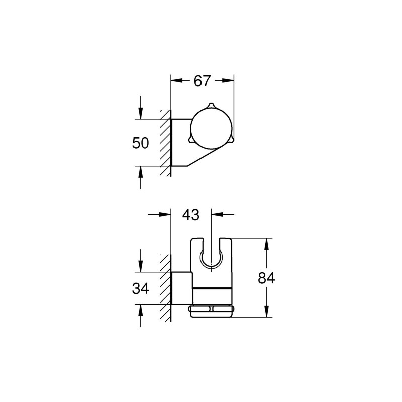 Grohe Tempesta Настінний тримач для ручного душу (27595001)