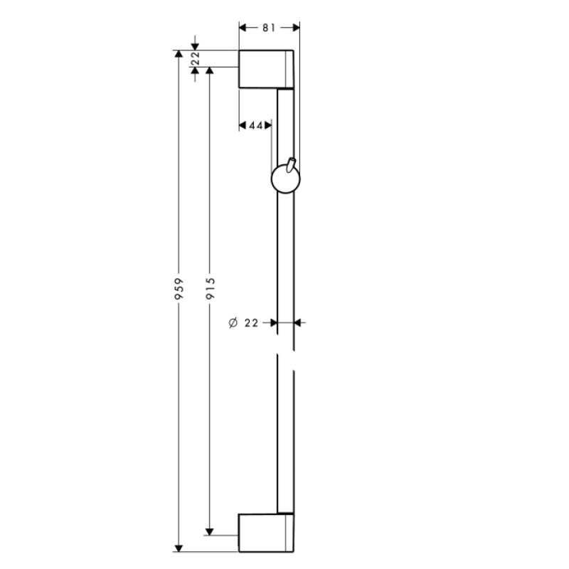 Hansgrohe Crometta 85 Душевая штанга, 0,9 м, (27609000)