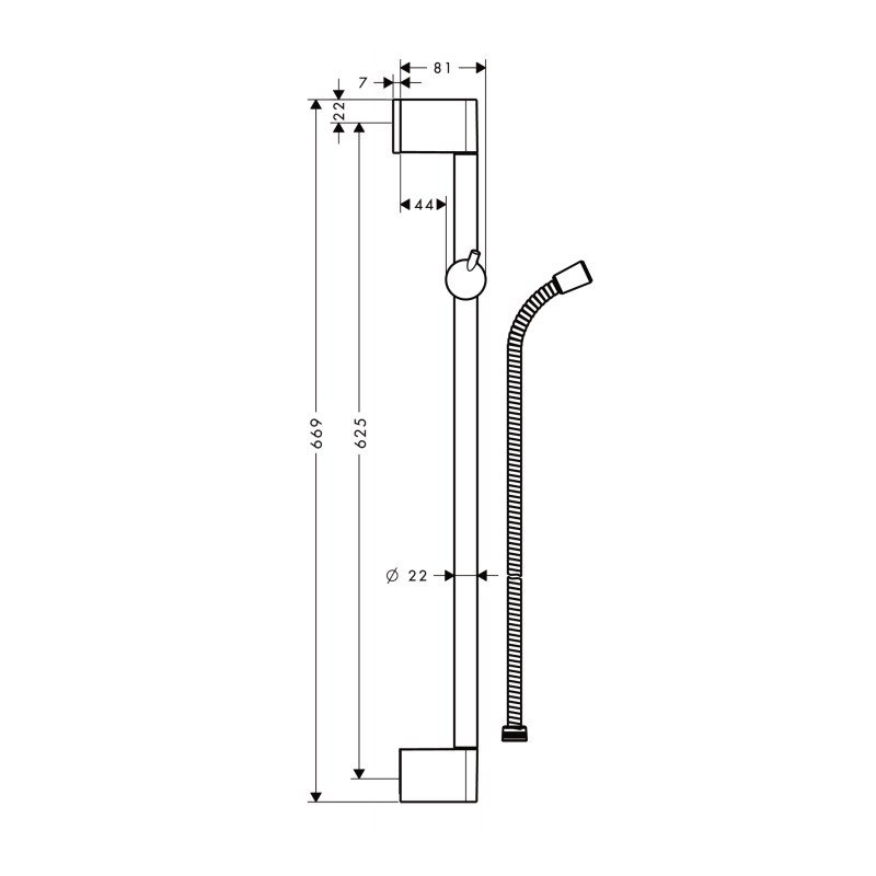 Hansgrohe Unica Штанга для душа, (27615000)