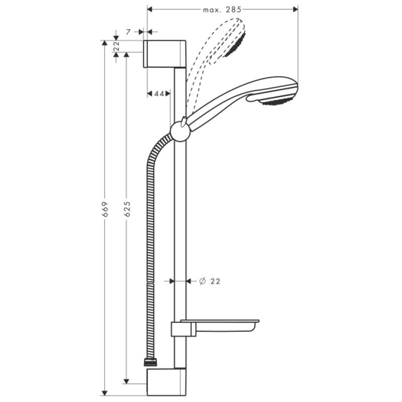 Hansgrohe Crometta 85 Душовий набір з мильницею, (27764000)
