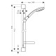 Hansgrohe Сroma 100 Vario (90) cm - душова штанга 27771000, (27771000)