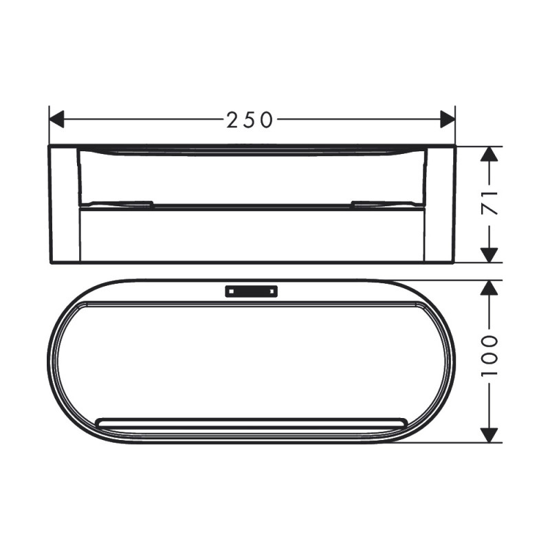 Hansgrohe Косметична ємність WALLSTORIS 27912670, чорний, (27912670)