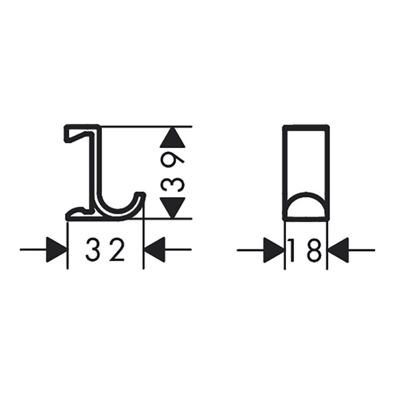 Hansgrohe Гачок для ванної кімнати WALLSTORIS 27914700, білий, (27914700)