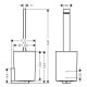 Hansgrohe Щітка для унітаза WALLSTORIS 27927670, чорний, (27927670)