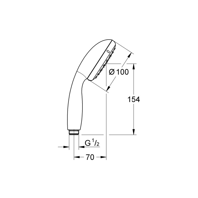 Grohe QuickFix Vitalio Start 100 Ручний душ, 2 режима струменю (279462430)