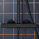 ACTIVERA S 240 1jet EcoSmart Showerpipe душова система з термостатом, чорний матовий