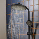 ACTIVERA S 240 1jet EcoSmart Showerpipe душова система з термостатом, чорний матовий