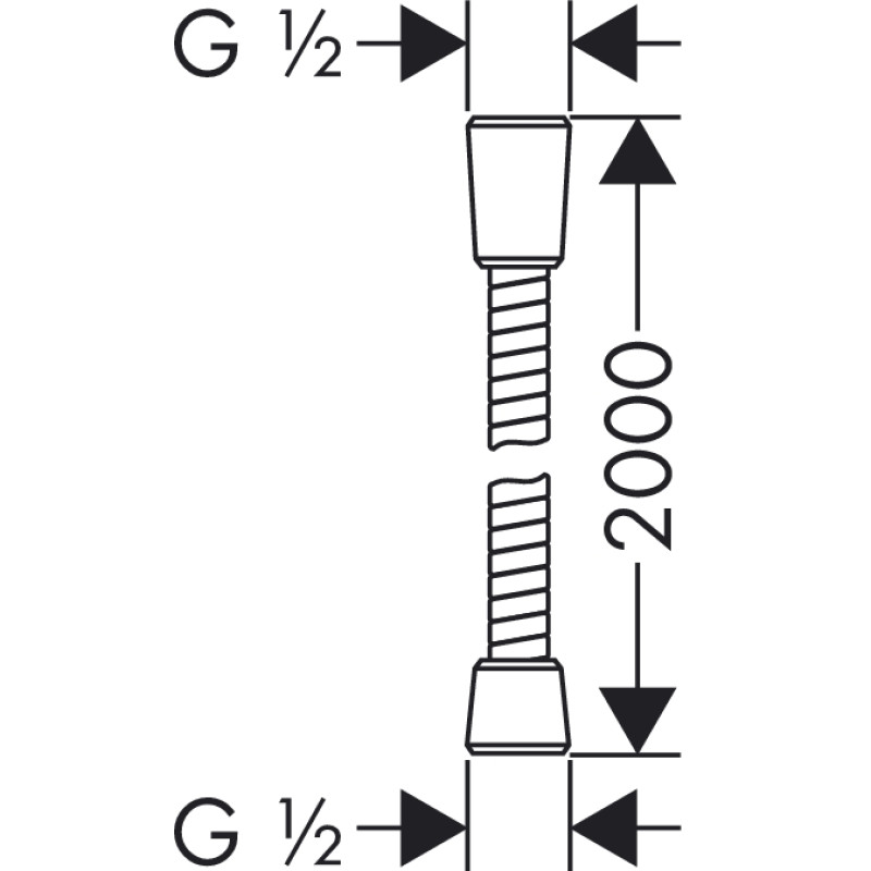 Hansgrohe Sensoflex Шланг душовою, 2 м, (28134000)