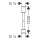 Hansgrohe Comfortflex Шланг 1,25 м ½, хром, (28167000)