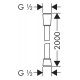 Hansgrohe Comfortflex Шланг 2,00 м ½’, хром, (28169000)