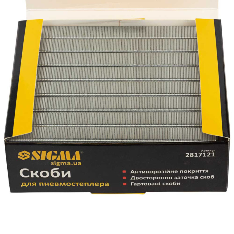 SIGMA Скоби 12×12.8мм для пневмостеплера 5000шт (2817121)
