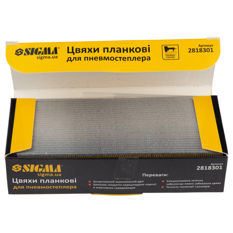 SIGMA Цвяхи планкові 30×1.25×1мм для пневмостеплера (5000шт) (2818301)