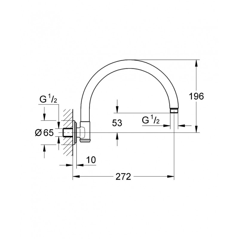 Grohe 28384000 Душовий кронштейн ретро ушовий кронштейн ретро (28384000)