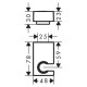Hansgrohe PORTER E тримач для душу, шлiфований чорний хром, (28387340)