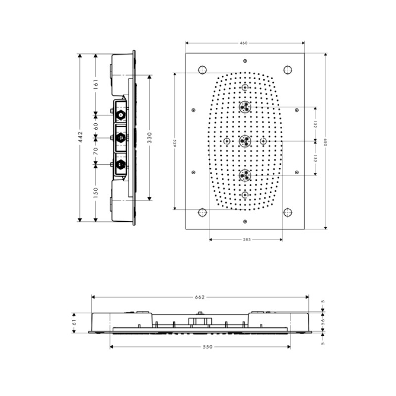 Hansgrohe Raindance Rainmaker 680мм х 460мм і підвіскою 28418000, (28418000)