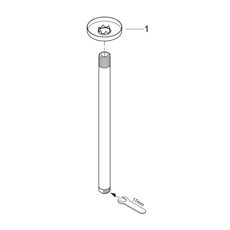 Grohe Rainshower Стельовый душовий кронштейн 292 мм (28497000)