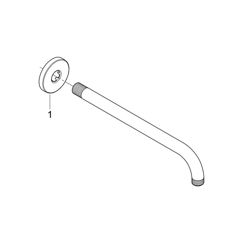 Grohe 28576000 Rainshower Душовий кронштейн 286 мм inshower Душовий кронштейн 286 мм (28576000)