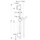 Hansgrohe Unica’S Puro Штанга 0,65 м, хром, (28632000)