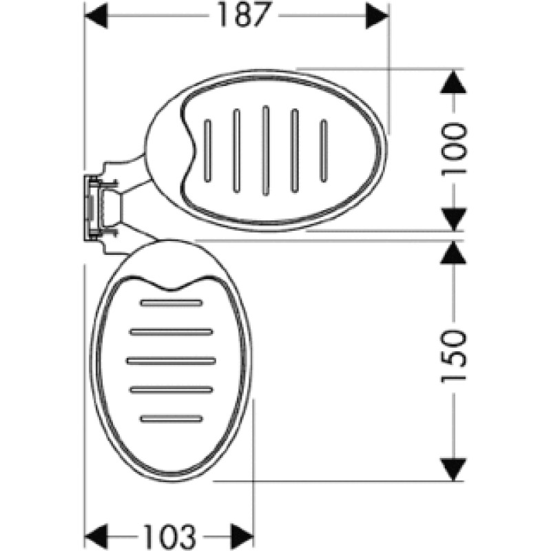 Hansgrohe Raindance Unica 1500 мм - мильниці 2 шт. до душ. набіру (хром) 28698000, (28698000)