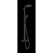 ACTIVERA S 240 1jet EcoSmart Showerpipe душова система з термостатом для ванни, чорний матовий