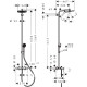 ACTIVERA S 240 1jet EcoSmart Showerpipe душова система з термостатом для ванни, чорний матовий