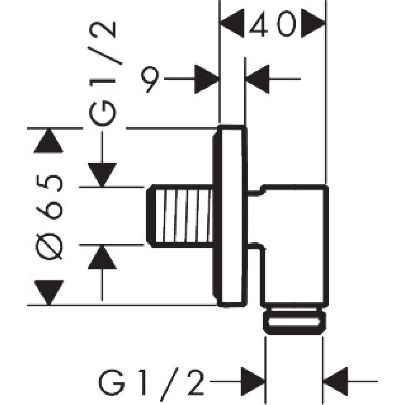 Hansgrohe FIXFIT FINE S шлангове з`єднання, білий матовий, (28882700)