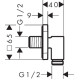 Hansgrohe FIXFIT FINE Q шлангове з`єднання, шліфованна бронза, (28884140)