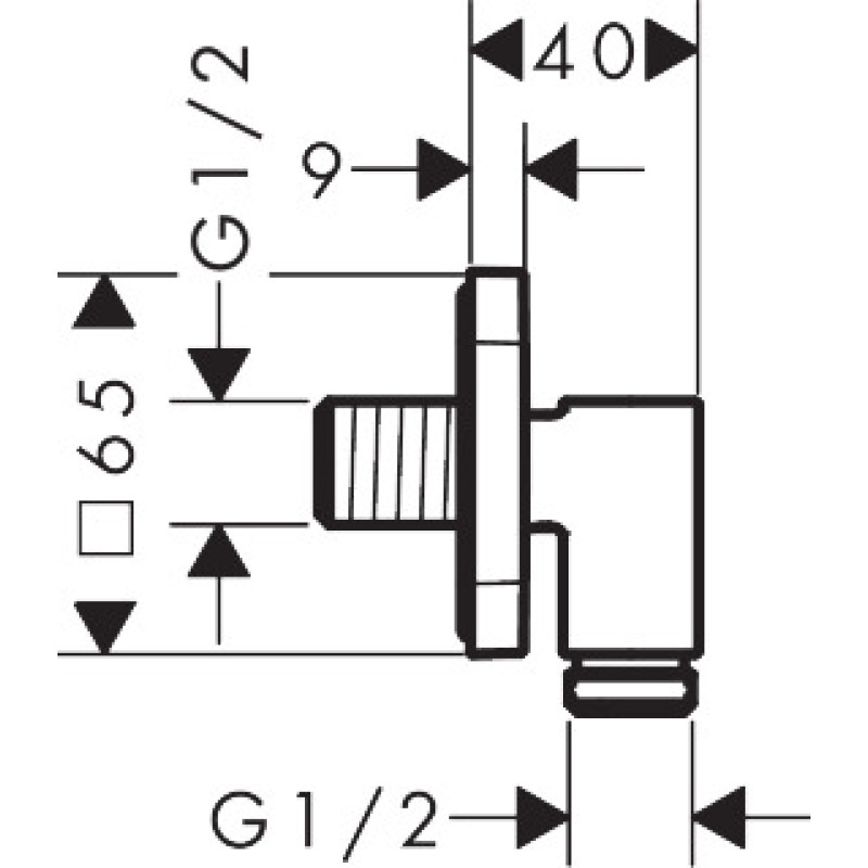 Hansgrohe FIXFIT FINE Q шлангове з`єднання, чорний матовий, (28884670)
