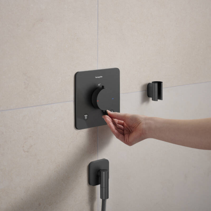 Hansgrohe PORTER FINE тримач для душу, шліфованний чорний хром, (28885340)